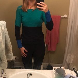 Multicolored j crew sweater - very warm!